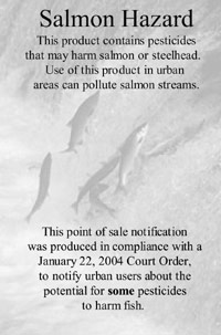 Salmon hazard point-of-sale notification.