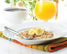 granola juice coffee