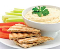 hummus pita carrots