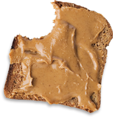 nutbutter toast bite