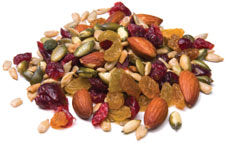 trailmix nuts fruit