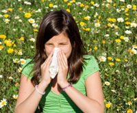 girl sneezing