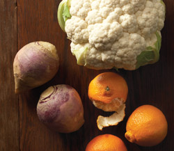cauliflower rutabagas clementines