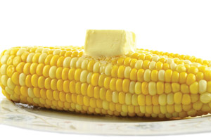 corn on cob w/butter