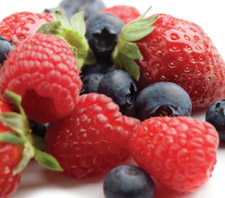 strawberries blueberries raspberries