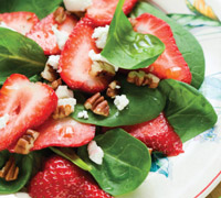 strawberry spinach cheese salad