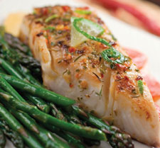 halibut asparagus