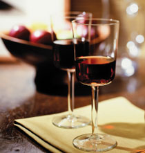 redwine glasses napkin