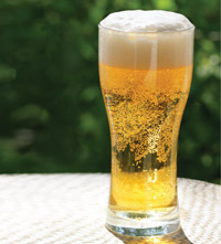 beer pilsner glass foam