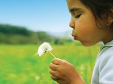 girl outdoors flower