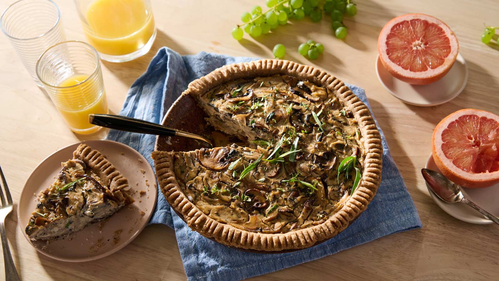 Vegan Mushroom Quiche