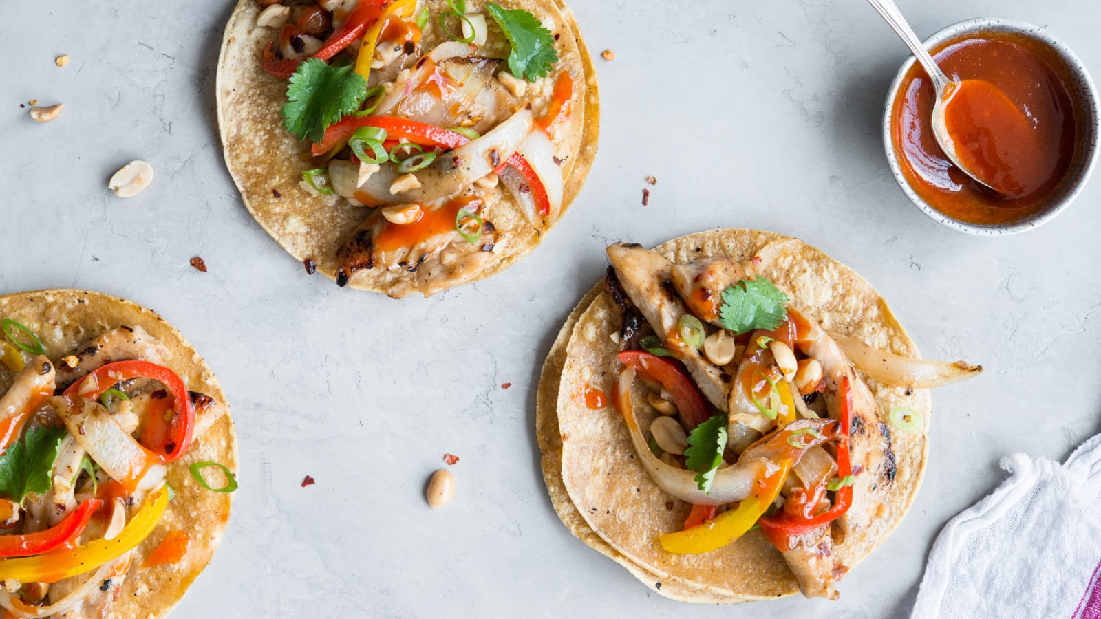 Kung Pao Chicken Tacos