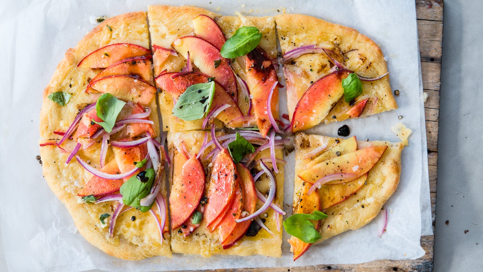 Grilled Nectarine Pizza