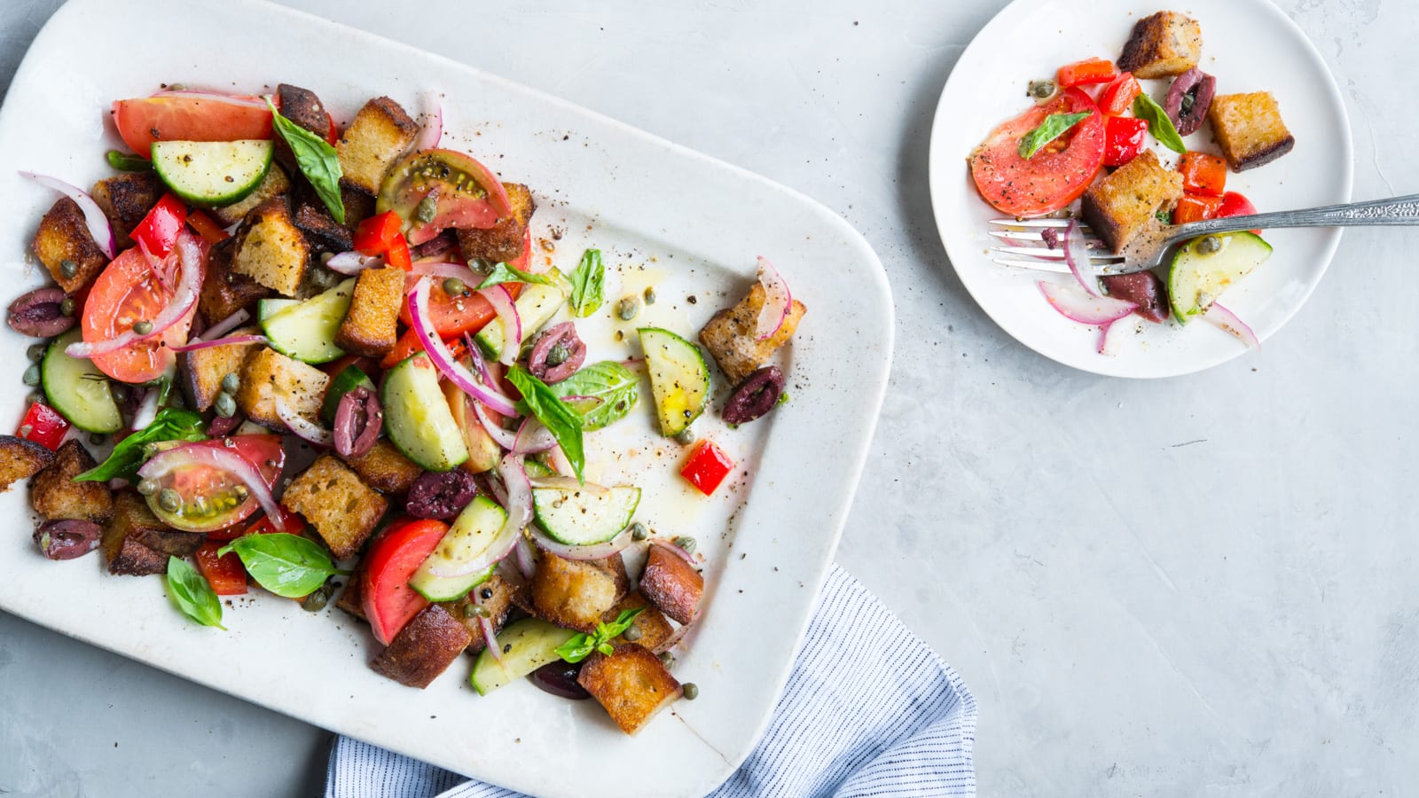 Heirloom Tomato and Basil Panzanella