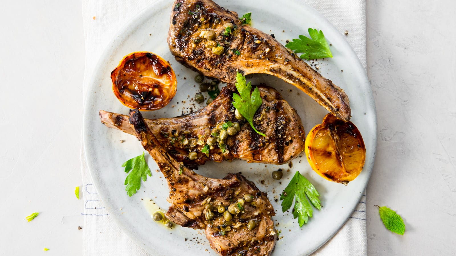 Lemon Grilled Lamb Chops