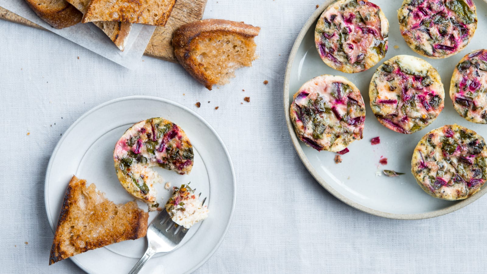 Mini Beet Green Frittatas