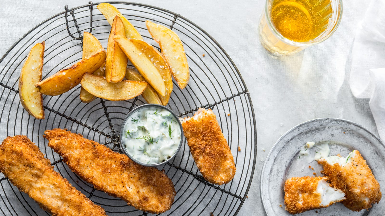 Oven-fried Halibut