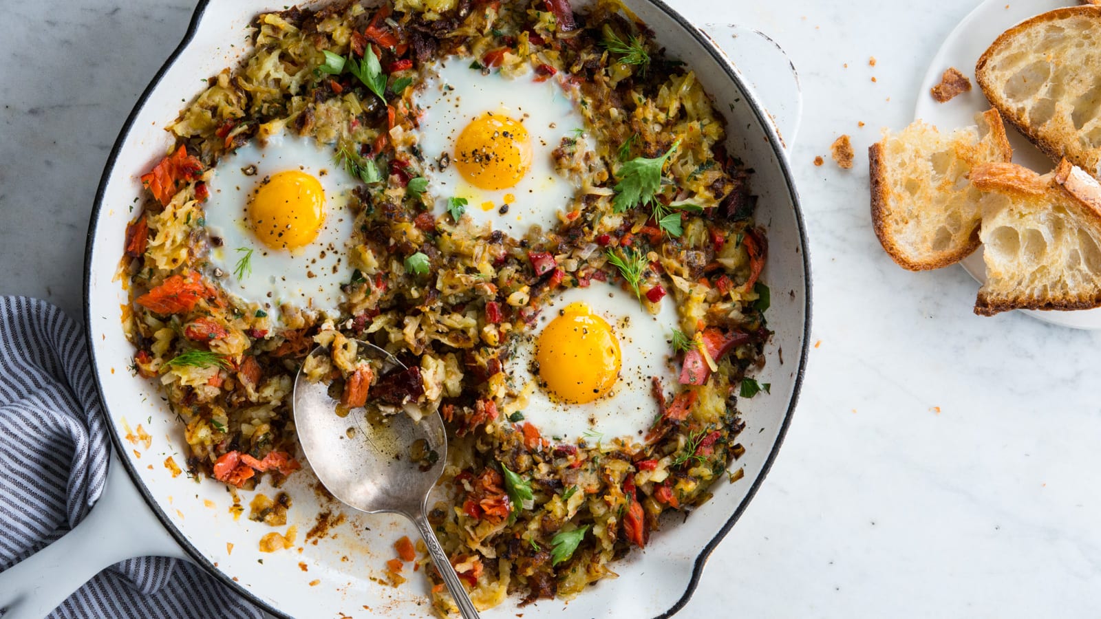 Smoked Salmon, Fennel and Potato Hash