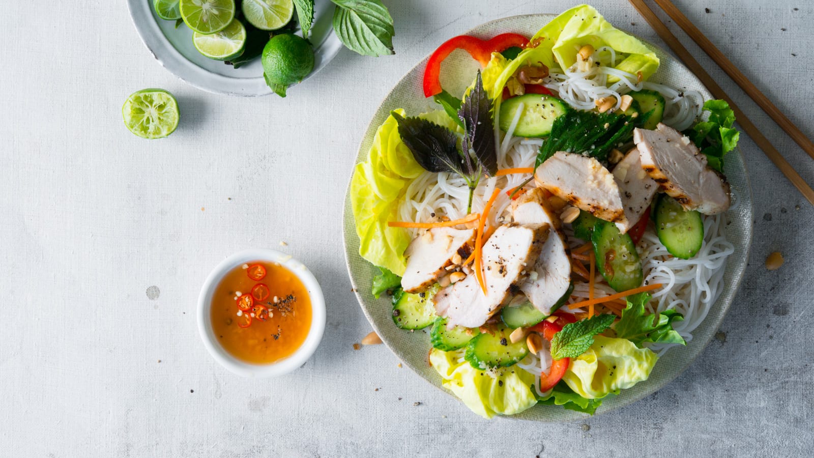 Bun Thit Nuong (Vietnamese Noodle Bowl)