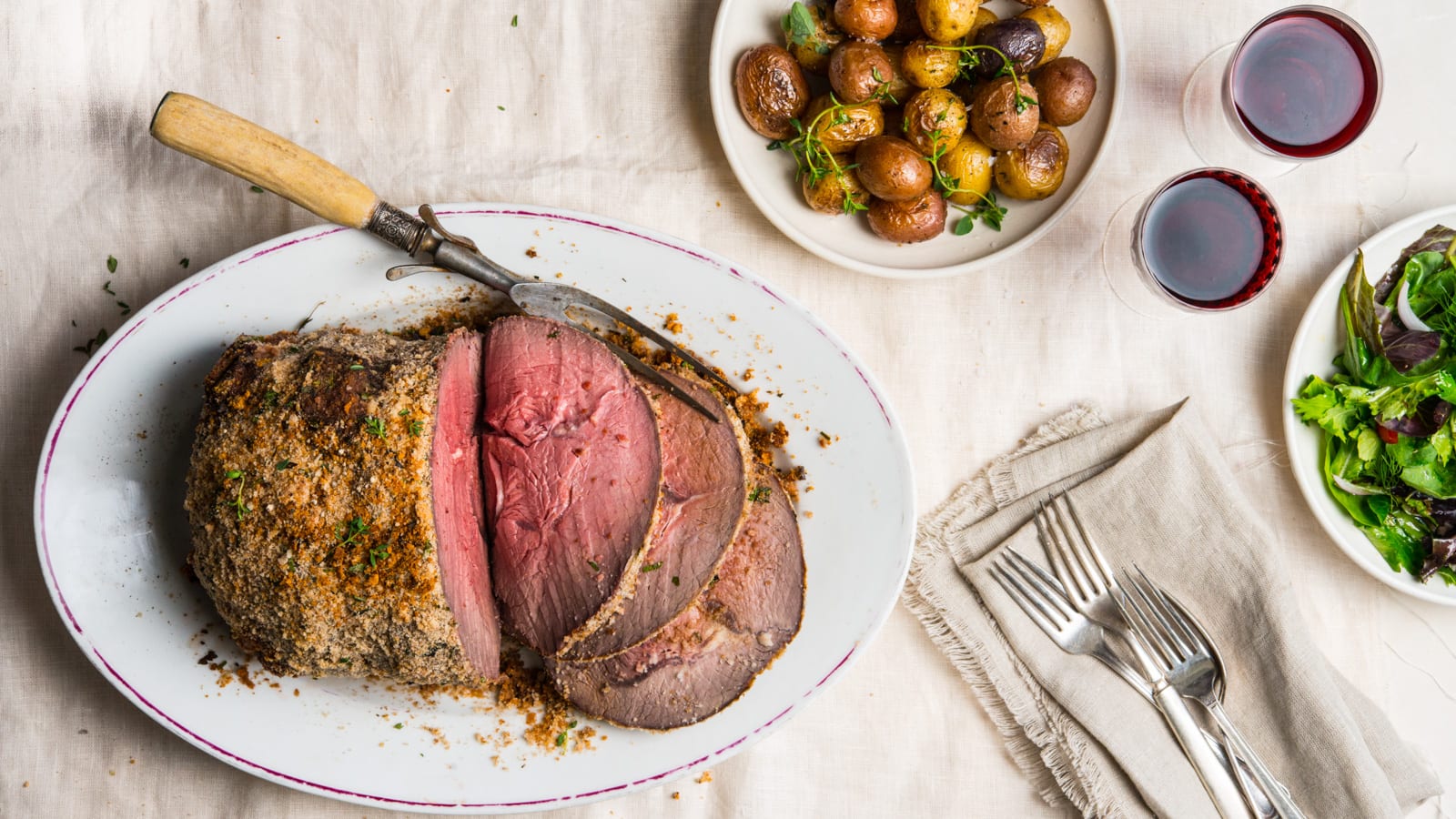 Garlic-crusted Top Sirloin Roast