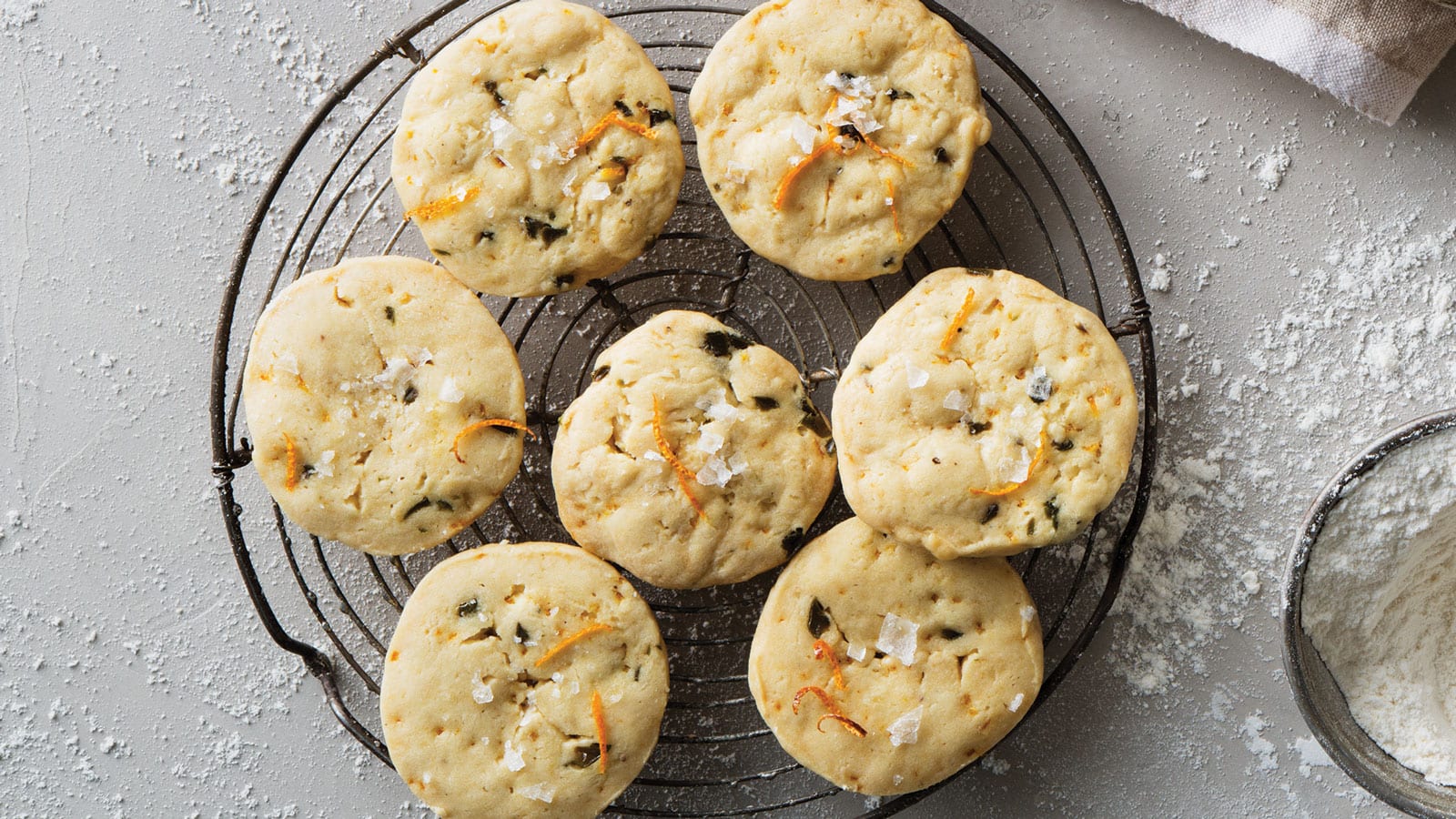 Castelvetrano Olive and Orange Shortbread