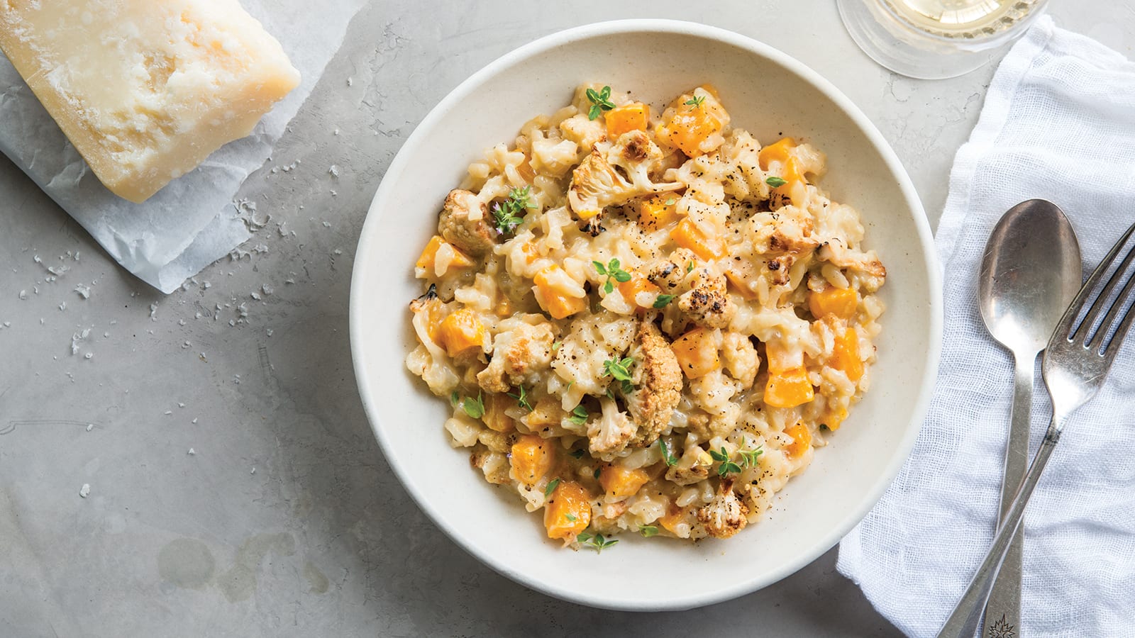 pcc roasted butternut squash and cauliflower risotto