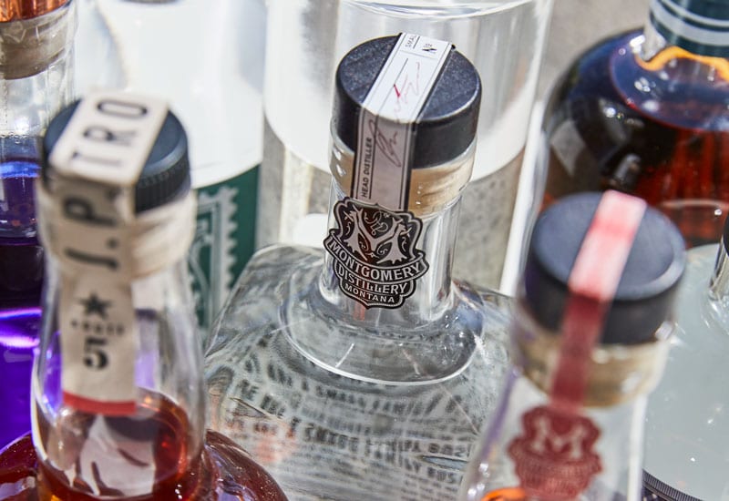 bottles of spirts