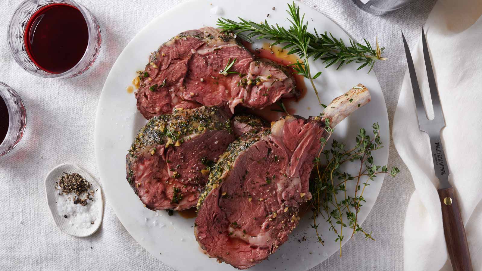 Grass-fed Prime Rib Roast with Fresh Herbs