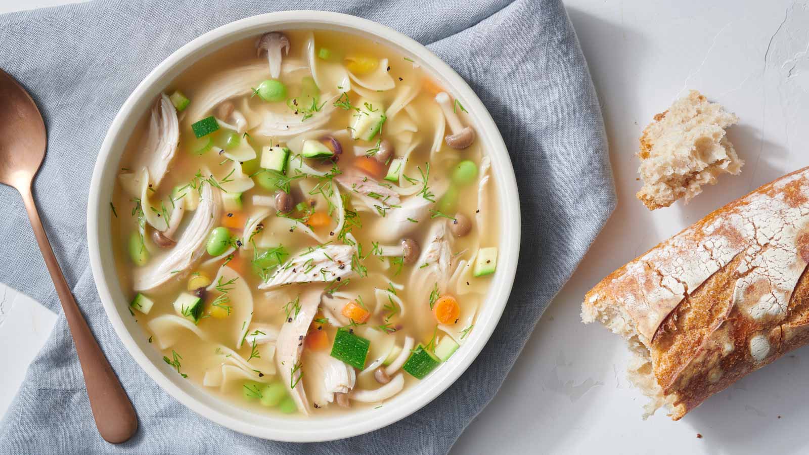 Leftover chicken soup