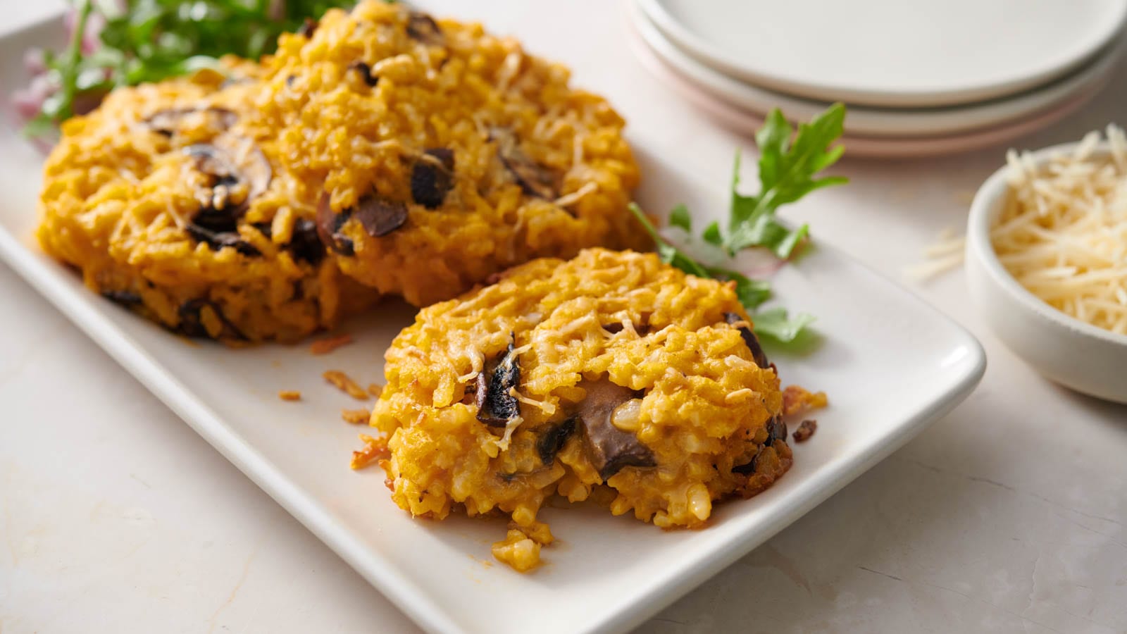 PCC Roasted Mushroom Risotto Cakes