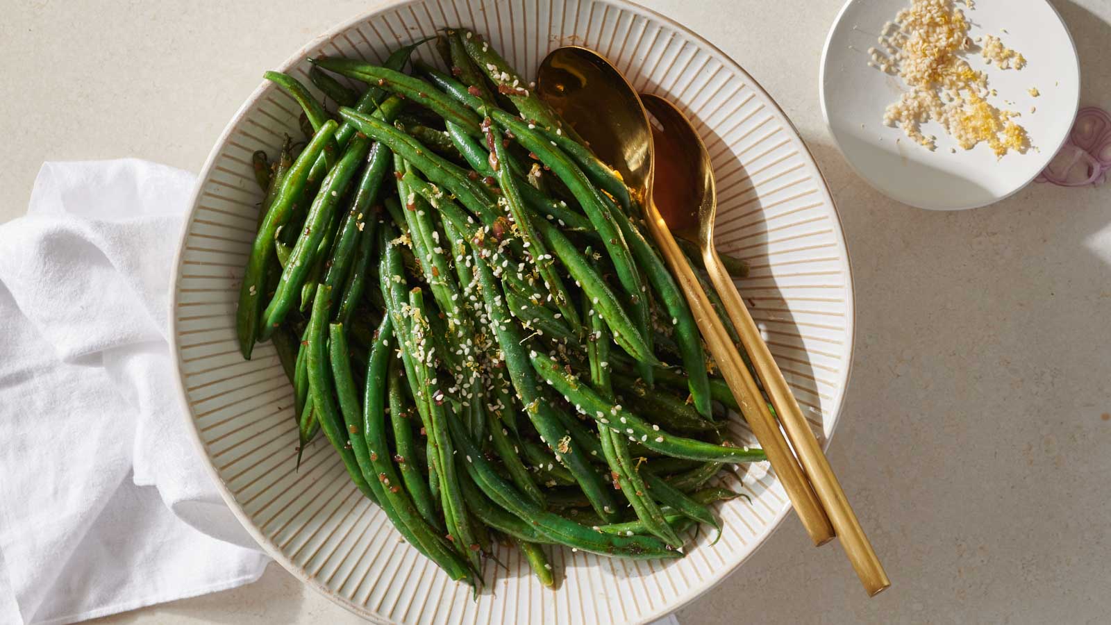 Green Beans with Balsamic-Shallot Butter