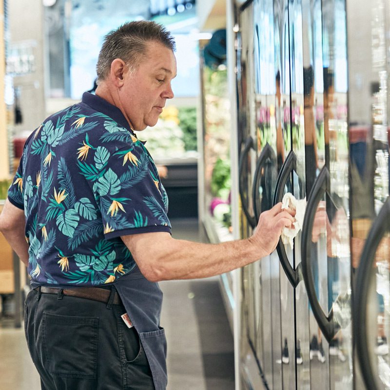 Dennis cleaning
