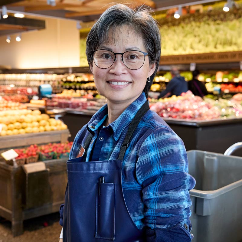 Thao Voba, a Produce Clerk at Redmond PCC.