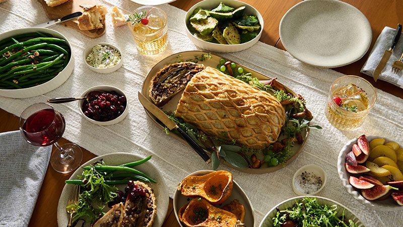 Mushroom wellington, a beautiful vegetarian Thanksgiving center-piece.