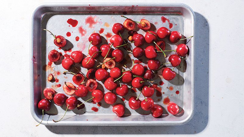 previously frozen cherries