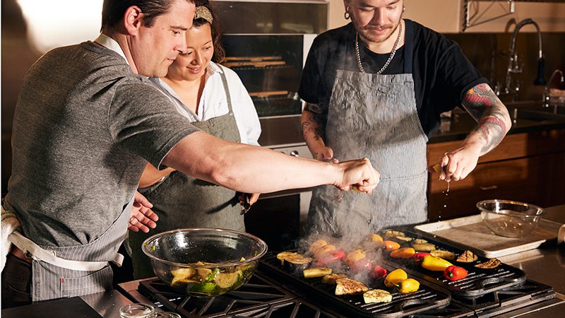 people in a cooking class