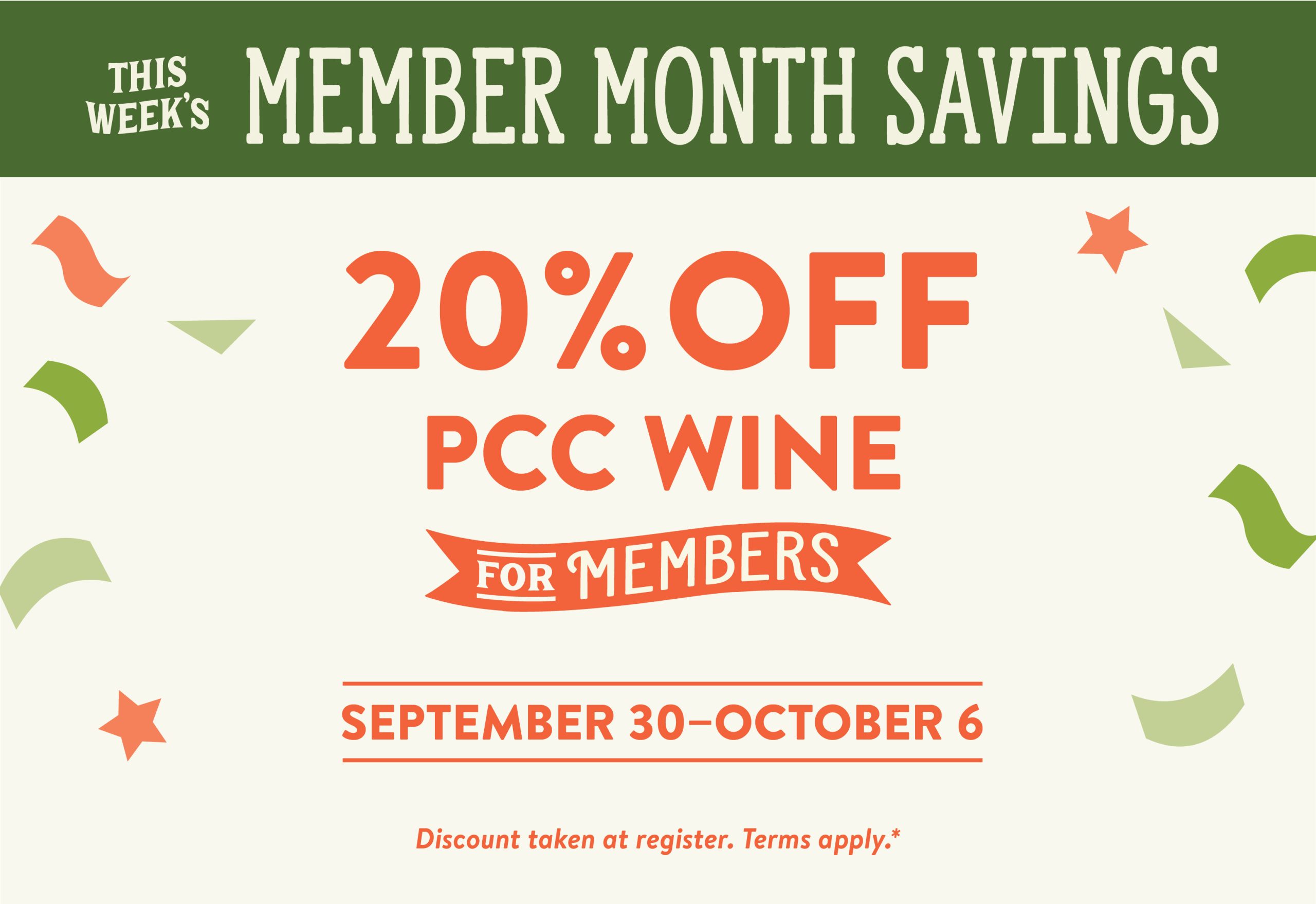 20% Off PCC Wine for Members